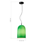 Фото 1 SL2001.413.01 Светильник подвесной ST-Luce Черный/Зеленый E27 1*60W МИЛО
