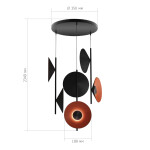 Фото 1 SL3003.403.09 Светильник подвесной ST-Luce Черный/Оранжевый, Черный LED 9*2W 3000K SENTITO