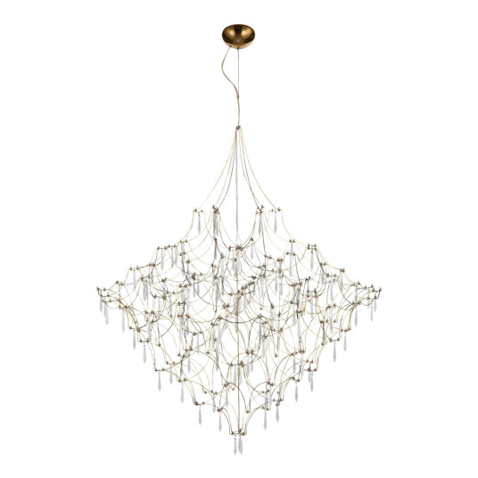 Фото SL6601.203.114 Светильник подвесной ST-Luce Золотистый/Прозрачный LED 114*0,5W 3000K ГРАВЕТТА