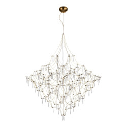 Фото SL6601.203.114 Светильник подвесной ST-Luce Золотистый/Прозрачный LED 114*0,5W 3000K ГРАВЕТТА