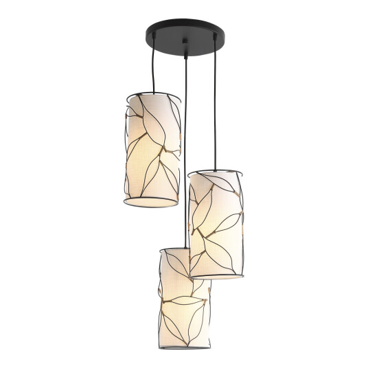 Фото SL6228.403.03 Светильник подвесной ST-Luce Черный/Бежевый E27 3*60W ROOT