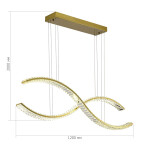 Фото 1 SL6206.303.50 Светильник подвесной ST-Luce Латунь/Прозрачный LED 1*50W 3000K АЦЕНО