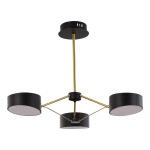 Фото 3 SLE6005-402-03 Светильник потолочный Черный, Золотистый/Черный LED 3*10W VALLE