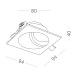 Фото 1 ST208.418.01 Св-к встр. Черный GU10 1*50W  L94xW94xH40 220V Без ламп Встраиваемые светильники
