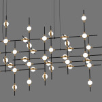 Фото 1 Люстра Molecular 55 black/gold