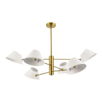 Фото SLE1253-353-06 Светильник подвесной Латунь/Белый E14 6*60W NORBI