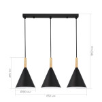 Фото 1 SLE1255-403-03 Светильник подвесной Черный/Черный E27 3*40W ARKET