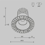 Фото 1 Встраиваемый светильник Technical DL121-15W-3K-TRS-W