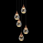 Фото 1 Подвесной светильник MD24001004-5A copper/clear