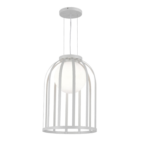 Фото SL6129.503.01 Светильник подвесной ST-Luce Белый/Белый E27 1*60W НОРДИК