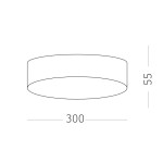 Фото 1 ST606.442.36 Светильник потолочный Черный LED 1*36W 4000K 3 240Lm Ra>90 120° IP20 D300xH55 180-240V Накладные светильники