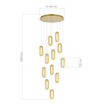 Фото 1 SL6506.203.12 Светильник подвесной ST-Luce Золотистый/Золотистый, Прозрачный LED 12*9W 3000K ЛУНГО