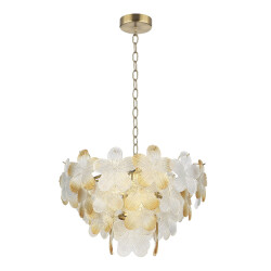 Фото SL6240.203.06 Светильник подвесной ST-Luce золотистый/Прозрачный, янтарный E14 6*60W ТЕНДЕРО