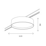Фото 2 ST670.346.12 Магнитный трековый светильник Латунь LED 1*12W 4000K 500Lm Ra>80 100° IP20 D113xH34 24V SUPER5