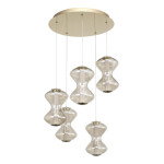 Фото 3 SL6136.233.01 Светильник подвесной ST-Luce золото/коньячный LED 1*28W 3000K СПАЙН