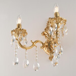 Фото 1 Бра с хрустальными подвесками AL7801B14/2/175 A G Bohemia Ivele Crystal