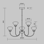 Фото 1 Подвесной светильник Maytoni MOD402PL-L30BS3K