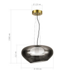 Фото 1 SL6019.313.01 Светильник подвесной ST-Luce Латунь/Дымчатый, Белый LED 1*20W 3000K FORAY