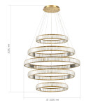 Фото 1 SL1622.313.05 Люстра подвесная ST-Luce Латунь/Прозрачный LED 1*285W 4000K ТИВОЛИ