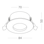 Фото 1 ST213.408.01 Св-к встр. Черный GU10 1*50W  IP44 D84xH50 220V Без ламп Встраиваемые светильники