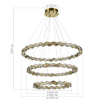 Фото 1 SL6009.203.03 Люстра подвесная ST-Luce Хром/Прозрачный,Янтарный LED 1*75W 3000K DIAMANTA