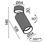 Фото 3 Потолочный светильник Technical C082CL-01-GU10-MG