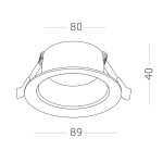 Фото 1 ST200.408.01 Св-к встр. Черный GU10 1*50W  D89xH40 220V Без ламп Встраиваемые светильники