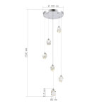 Фото 1 SL6114.103.06 Светильник подвесной ST-Luce Хром/Прозрачный LED 6*3W 3000K CASCATO