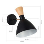 Фото 1 SLE1256-401-01 Светильник настенный Черный/Черный, Светлое дерево, Золотистый E14 1*40W VISTA