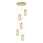 Фото 3 SL6506.203.05 Светильник подвесной ST-Luce Золотистый/Золотистый, Прозрачный LED 5*9W 3000K ALLUNGO