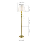 Фото 1 SL2003.305.01 Торшер ST-Luce латунь/белый E27 1*40W АВРОРА