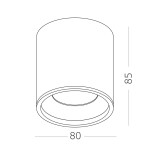 Фото 1 ST165.532.12 Светильник потолочный Белый LED 1*12W 3000K 840Lm Ra>90 36° IP44 D80xH85 85-265V Накладные светильники