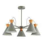 Фото 3 SLE125112-05 Светильник потолочный Серый, Золотистый/Серый, Темное дерево E14 5*40W MODICA