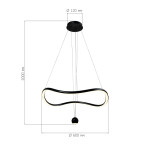 Фото 1 SL6209.403.35 Светильник подвесной ST-Luce Черный/Черный, Белый LED 1*35W 3000K ОРИОН