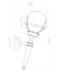 Фото 1 Настенный уличный светильник WL-30563