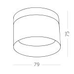 Фото 1 ST102.502.09 Светильник потолочный Белый LED 1*9W 3000K 702Lm Ra>80 120° IP20 D79xH75 170-240V Накладные светильники