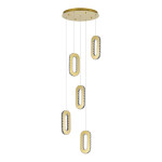 Фото 2 SL6506.203.05 Светильник подвесной ST-Luce Золотистый/Золотистый, Прозрачный LED 5*9W 3000K ALLUNGO